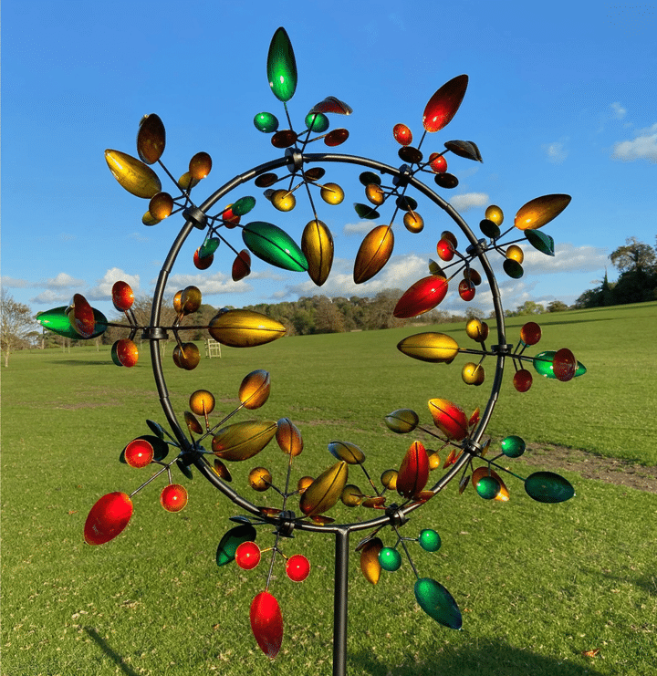 Magical metal windmill: Kinetic wind spinner for the garden