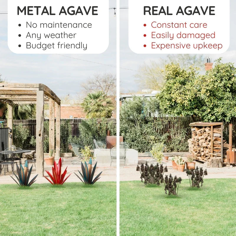 Agave Americana Metal Decorative Plant