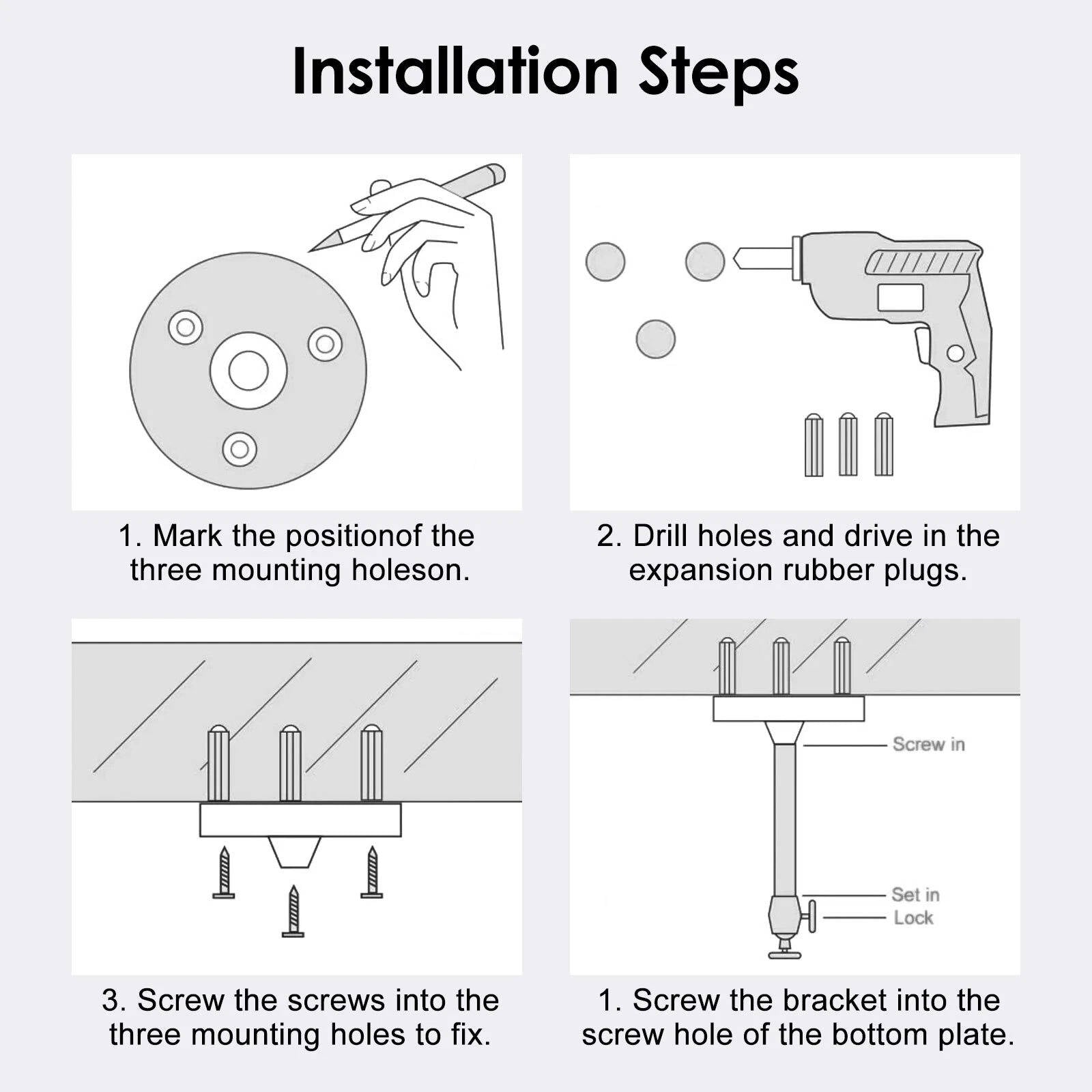 Universal Projector Ceiling Mount Kit